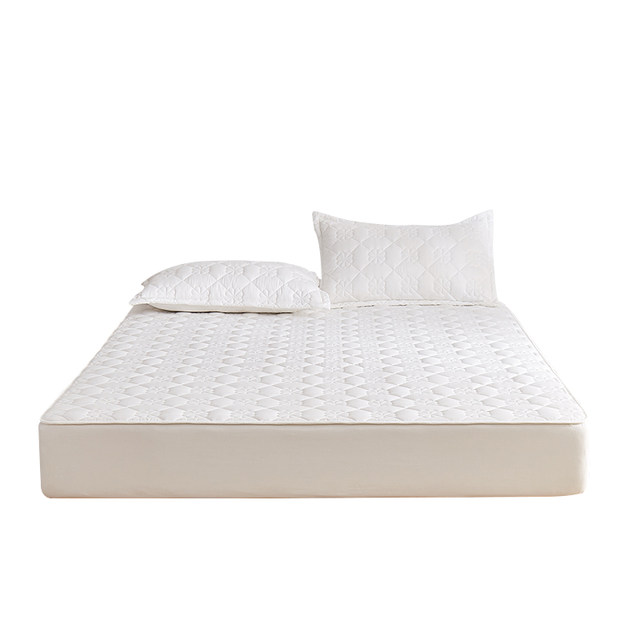 Waterproof bed cover single-piece A-class mother-child grade thickened cotton bed cover urine-insulating and breathable machine-washed mattress protective cover