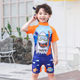 Cute girl casual swimsuits, seaside children's swimsuits, short-sleeved surfing suits, one-piece swimsuits, quick-drying