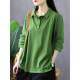 Purple Cotton POLO Polo Leading T -shirt Female Spring and Autumn Poor Spring and Autumn Paper Bottom Bottom Casual Various lapel top