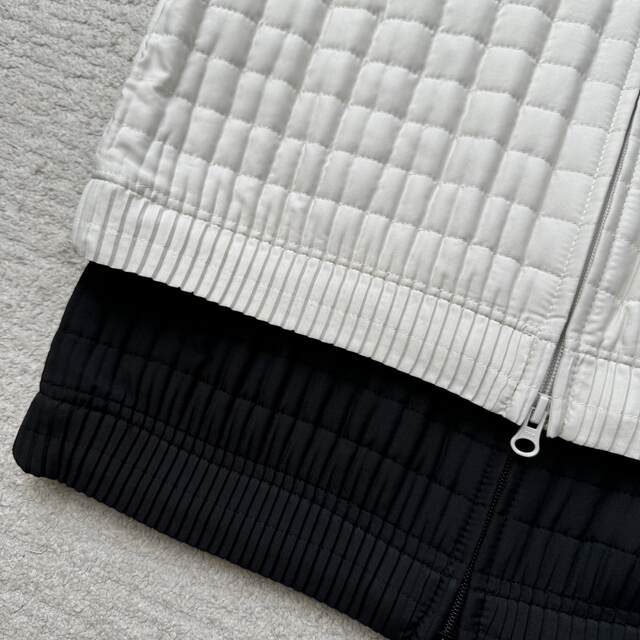 Women's Spring and Autumn and Winter Rib Drawstring Spliced ​​Quilted Pull-Wireless Elastic Waist Neat Straight Zipper Skirt