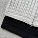 Women's Spring and Autumn and Winter Rib Drawstring Spliced ​​Quilted Pull-Wireless Elastic Waist Neat Straight Zipper Skirt