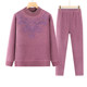 The elderly's autumn and winter thermal underwear set, grandma's winter clothing, velvet and thickened bottoming shirt, autumn clothes and long trousers for the elderly.