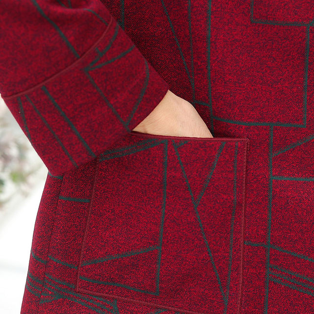 Middle-aged mother wears autumn jacket middle-aged and elderly women's clothing spring and autumn grandma short fashionable spring and autumn tops elderly clothes