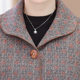 Grandma's autumn clothes for the elderly, women's middle-aged and elderly mothers' spring plaid short clothes, old ladies' spring and autumn tops