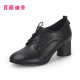 Clearance genuine leather large size women's shoes 41 to 43 spring and autumn 40 extra large single shoes 42 leather shoes with thick heels, flat soles, casual and versatile
