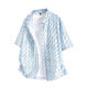 WASSUP PALM short-sleeved shirt for men summer 2025 new handsome Hawaiian flower shirt loose top trendy