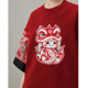 DFVC New Chinese National Wind Short Sleeve T -shirt Female 2024 Winter New Embroidery Round Neck Loose Top
