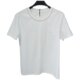 Cotton T -shirt Female Three Rainbow 2023 Summer New White Bottom shirt Short -sleeved round neck top S23210312Z20
