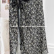 Spring and summer lace -up skirt floral niche design gauze skirt atmosphere, fart curtain, stacking middle -long skirt curtain girl
