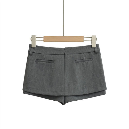 Hot girl suit skirt women's trousers 2025 new summer design side zipper slim hip short skirt