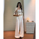 Maternity wide-leg pants for outer wear in autumn 2025 new belly-supporting straight casual casual drape floor-length pants spring and summer thin style