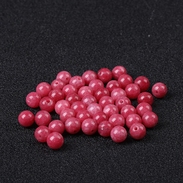 7A red stone color chalcedony loose beads men and women couple bracelet diy handmade bracelet necklace accessories