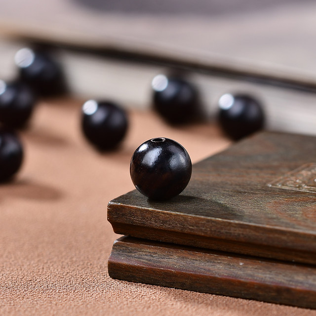 7A selected natural ebony loose beads for men and women, diy handmade bracelets, necklaces, multi-treasure beads with beads