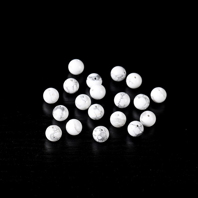 7A white turquoise loose beads men's and women's bracelets diy hand-knitted bracelets beaded necklace Wenwan Duobao with beads