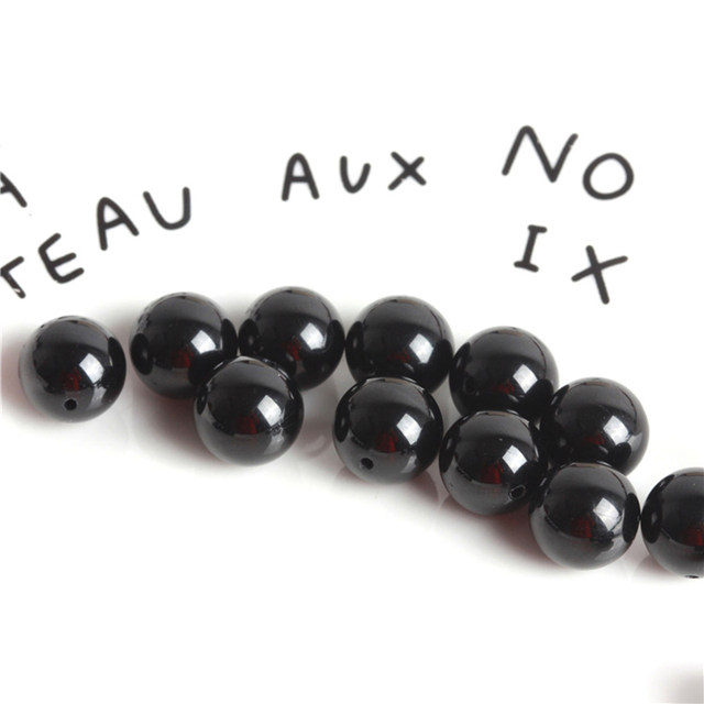 7A Selected Natural Black Tourmaline Loose Bead Bracelet Men and Women Bracelet DIY Handmade Crystal Duobao Tourmaline Accessories