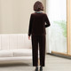 Middle-aged and elderly women's spring and autumn suit gold velvet top 2025 new middle-aged mother autumn suit ethnic style two-piece set
