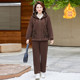 Mom sports suit autumn and winter velvet thickened corduroy jacket for women 2025 new middle-aged and elderly winter tops