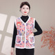Mother's velvet thickened vest cotton coat autumn and winter middle-aged and elderly women's Northeast large flower vest cotton coat