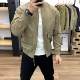 Thin coat men's stand -up collar leisure versatile fashion 2025 spring and autumn short baseball uniform top