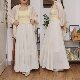 Silent Home 2025 Spring and Summer Dropping Cake Skirt Half-length Skirt Women's Slim Pleated A-line Skirt Gentle Style