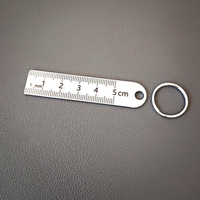5cm small ruler 5cm mini small steel ruler stainless steel portable small ruler keychain pendant measuring small short ruler