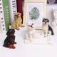 Simulated puppy ornaments Husky West Highland model crafts desktop office flower gardening car interior decorations