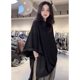A slightly fat mm European station lazy mid-length large-size T-shirt for women in summer versatile trendy slit gray mid-sleeved top
