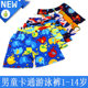 New boy swimming trunks cute cartoon hot spring flat -angle children swimming trunks Children Baby Swimming Room Swimsuit
