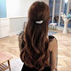 
Korean-style bow-knot spring clip on the back of the head, top clip, one-word clip, fashionable imitation pearl hairpin, horizontal clip, versatile hairpin