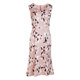 Famous Master Road A -line dress spring new floral fishtail skirt V -neck lady lady sleeveless slim body
