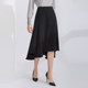 New product skirt design for famous teachers Luqiu Luqiu, female niche black asymmetrical design fishtail skirt mid-length style