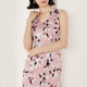 Famous Master Road A -line dress spring new floral fishtail skirt V -neck lady lady sleeveless slim body
