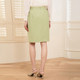 Famous teacher's skirt women's new spring asymmetric slit skirt pencil skirt OL professional natural waist