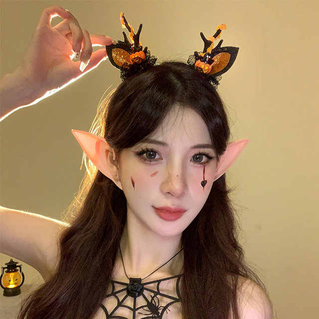 Halloween strange headdress Lolita Paper Skeleton Ghost Pumpkin Folder Party Dress Clothing Proper Party Jewelry
