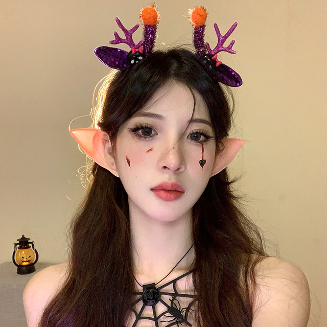 Halloween strange headdress Lolita Paper Skeleton Ghost Pumpkin Folder Party Dress Clothing Proper Party Jewelry
