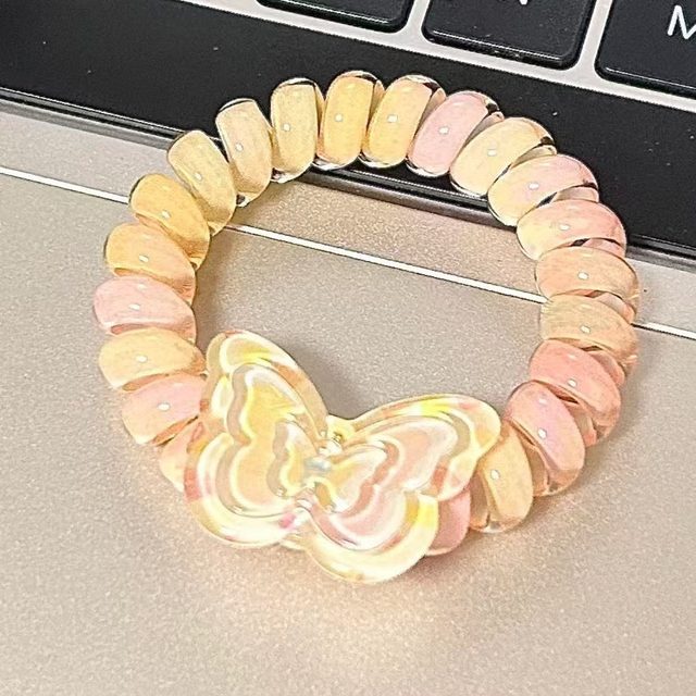 
High-end butterfly phone line hair loop 2025 new high elastic cute hair without hurting hair rope tied with scalp band headdress