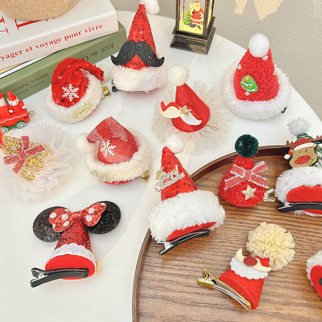 Christmas headdress, Christmas hat clip, hairpin, children's adult clip, antler hairband, holiday hair accessories, decorative accessories