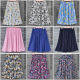 Summer small fresh cotton silk skirt comfortable and cool middle -aged skirt artificial cotton floral dance skirt A -line skirt
