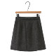 Retro small fragrance style elastic waist bright silk short skirt 200 fat mm spring and autumn Korean version A-line skirt large size versatile skirt