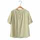 Large size women's summer new fashionable design pullover puff short-sleeved plaid plus-size shirt women's top