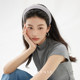 EVESENSE simple gray wide-brimmed high-end headband high skull simple Korean hairband temperament ins hair accessories