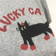 Lucky cats~Love this lump grey! Korean round neck cartoon short-sleeved T-shirt top 24 summer clothing for women