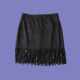 Skirt hem tassels with inner waist side zipper suede spring and autumn winter style fashion sexy foreign trade original M14