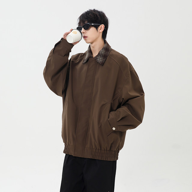 MTVO Maitu two-piece short jacket men's spring trendy baseball uniform teenager American lapel jacket
