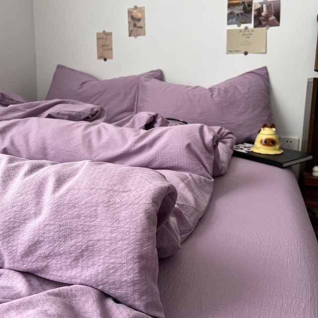 Class A bed four-piece set pure cotton 2025 new quilt cover quilt cover bed sheet student dormitory three-piece set bed cover 4