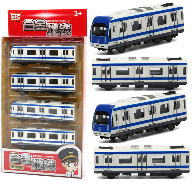 Children's alloy toy car Harmony high-speed rail subway train model magnetic car boy pull-back car