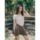 Dream horse retro short skirt suede skirt female hot girl irregular a-line short skirt millennium pure summer