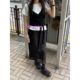 eihey hey light luster double-layer mesh pleated texture temperament high waist slimming skirt long skirt
