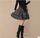 Fireworks ironing spring, autumn and winter women's woolen original retro versatile pleated puffy skirt half-body short skirt
