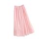 Homemade Pink Sweet Pocket Cotton Blossom Skirt Female 2025 Spring and Summer Small High -waist A -line Skirt